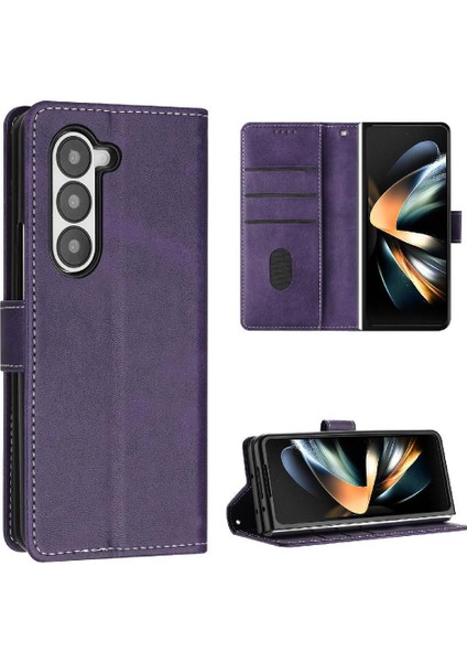Samsung Galaxy Z Için Flip Case Kart ile Toka Saf Renk ile 6 5g Kat (Yurt Dışından)