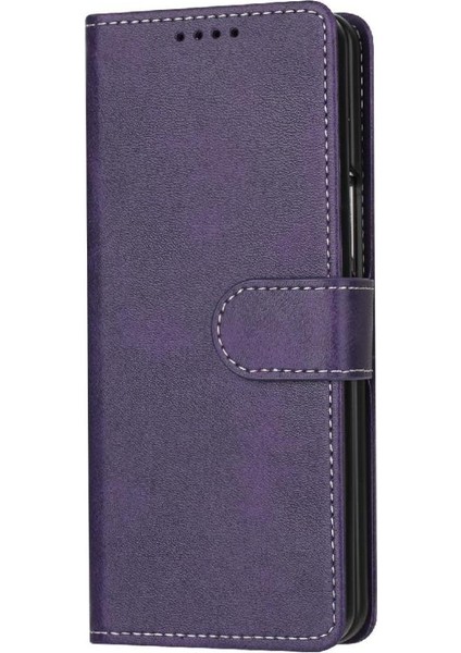 Samsung Galaxy Z Için Flip Case Kart ile Toka Saf Renk ile 6 5g Kat (Yurt Dışından)