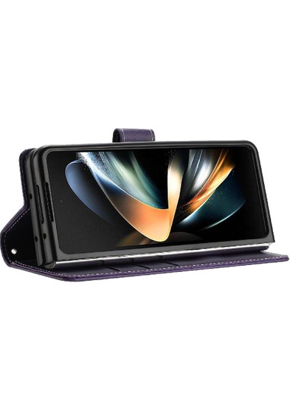 Samsung Galaxy Z Için Flip Case Kart ile Toka Saf Renk ile 6 5g Kat (Yurt Dışından)