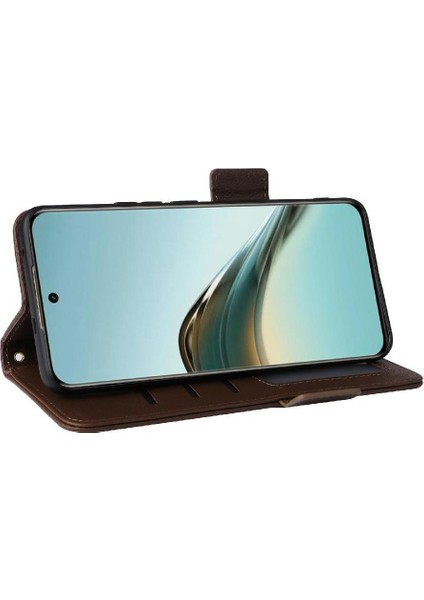 Realme 13 Pro Artı Manyetik Kart Yuvaları Için Flip Case Tutucu Yan Toka Pu (Yurt Dışından)