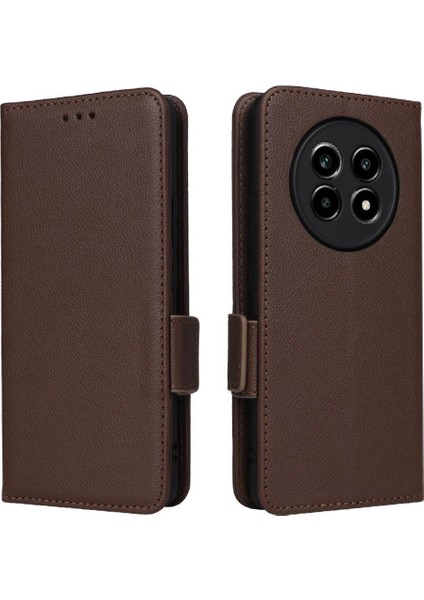 Realme 13 Pro Artı Manyetik Kart Yuvaları Için Flip Case Tutucu Yan Toka Pu (Yurt Dışından)