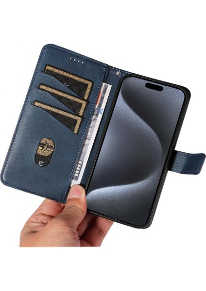 Elmas Dikiş Deri ile IPhone 15 Pro ve Kart Yuvası Için Flip Case (Yurt Dışından) indirimleri