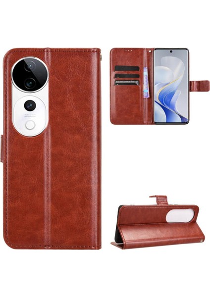 Vıvo S19 Pro 5g Için Kılıf Kapak Çevirin Manyetik Cüzdan Kart Tutucu (Yurt Dışından)