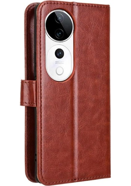 Vıvo S19 Pro 5g Için Kılıf Kapak Çevirin Manyetik Cüzdan Kart Tutucu (Yurt Dışından)