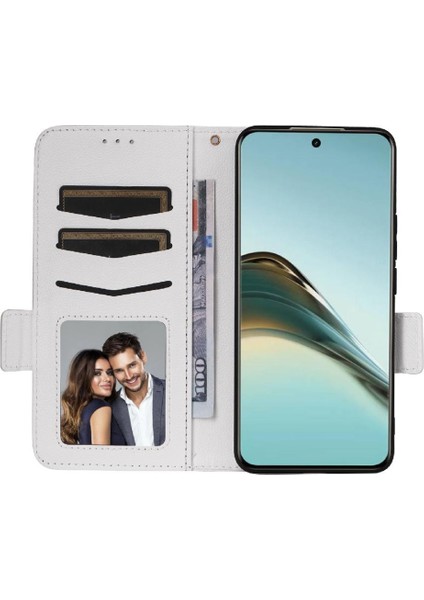 Realme 13 Pro Artı Manyetik Kart Yuvaları Için Flip Case Tutucu Yan Toka Pu (Yurt Dışından)