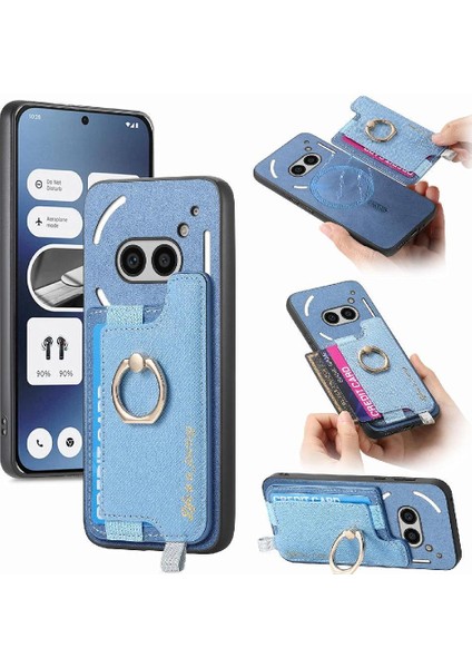 Nothing Telefon 2A Magsafe Uyumlu Cüzdan Yüzük Standı Tutucu Kılıf (Yurt Dışından)