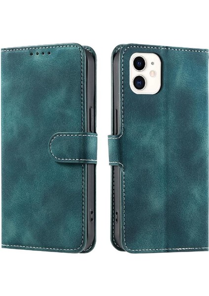 IPhone 12 Için Flip Case Manyetik Cüzdan Kart Yuvaları Pu Deri Kickstand (Yurt Dışından)