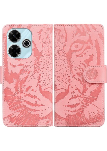 Xiaomi Poco M6 4g Kabartmalı Sevimli Kaplan Deri Cüzdan Için Flip Case (Yurt Dışından)
