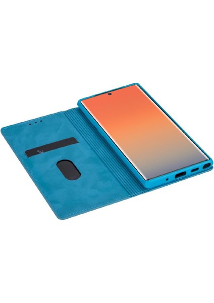 Samsung Galaxy NOTE10 Pu Deri Manyetik Kapatma Için Glitter Flip Case (Yurt Dışından)