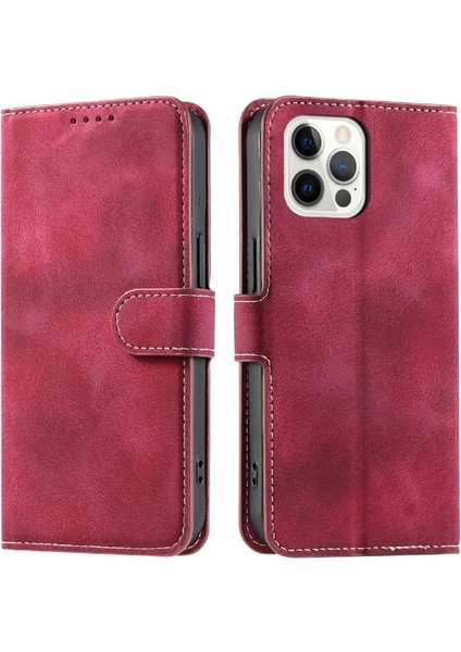 IPhone 12 Için Flip Case Pro Cüzdan Kart Yuvaları Pu Deri Bilek Kayışı (Yurt Dışından) indirimleri