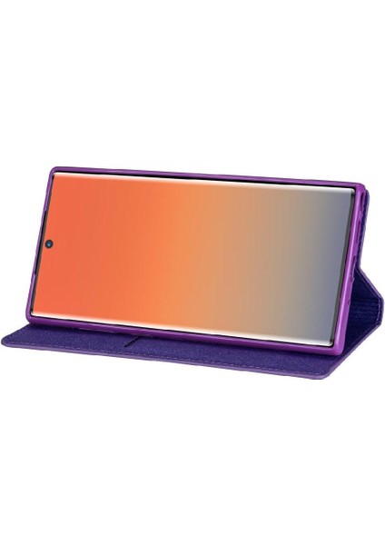 Samsung Galaxy NOTE10 Pu Deri Manyetik Kapatma Için Glitter Flip Case (Yurt Dışından)