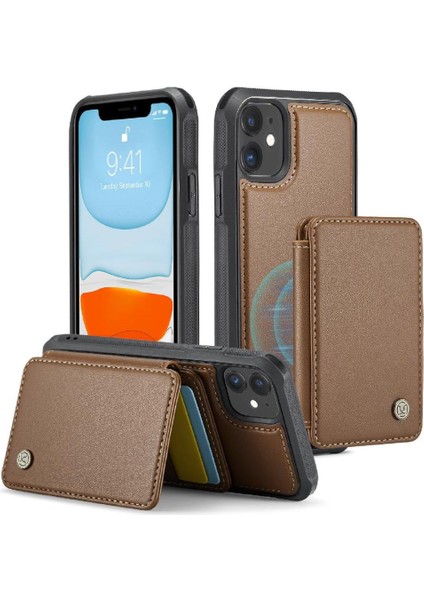 IPhone 11 Için Kılıf Manyetik Rfıd Engelleme Standı Fonksiyonu Ayrılabilir 2 (Yurt Dışından)