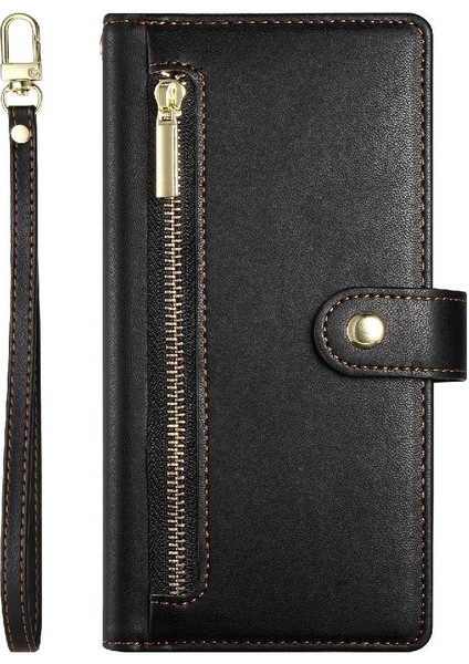 Samsung Galaxy A06 Cüzdan Bölmesi Bilek Kayışı Kart Yuvaları Için Flip Case (Yurt Dışından)