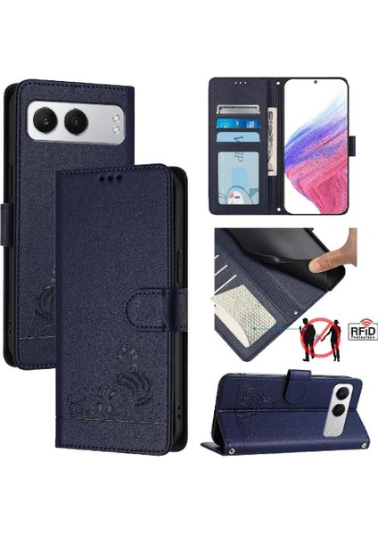 Oneplus Nord 4 Için Kılıf Cüzdan Kapak Çevirin Kart Yuvası Tutucu Kickstand Kedi (Yurt Dışından) indirimleri