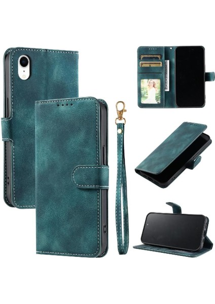 IPhone Xr Bilek Kayışı Kickstand Cüzdan Kart Yuvaları Manyetik Için Flip Case (Yurt Dışından)
