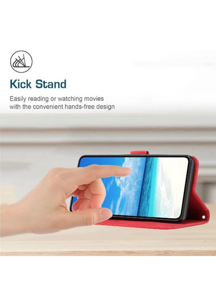 Xiaomi Poco M6 4g Kickstand Yan Toka Pu Deri Aşk Için Flip Case (Yurt Dışından)
