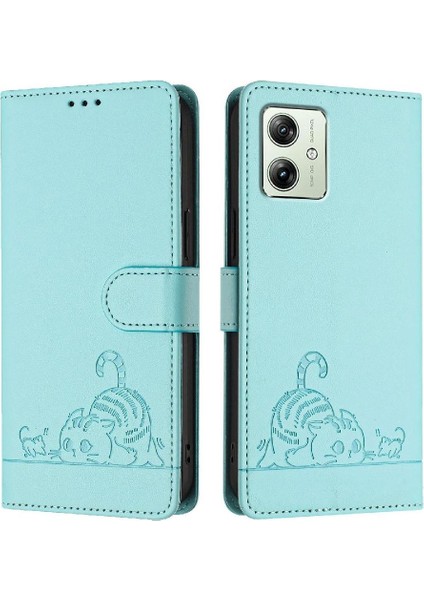 Motorola Moto G14 4g Için Kılıf Cüzdan Kapak Çevirin Kart Yuvası Tutucu Kickstand (Yurt Dışından)