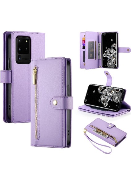 Samsung Galaxy S20 Için Flip Case Ultra Çok Fonksiyonlu Standı Cüzdan Kayış (Yurt Dışından) modelleri