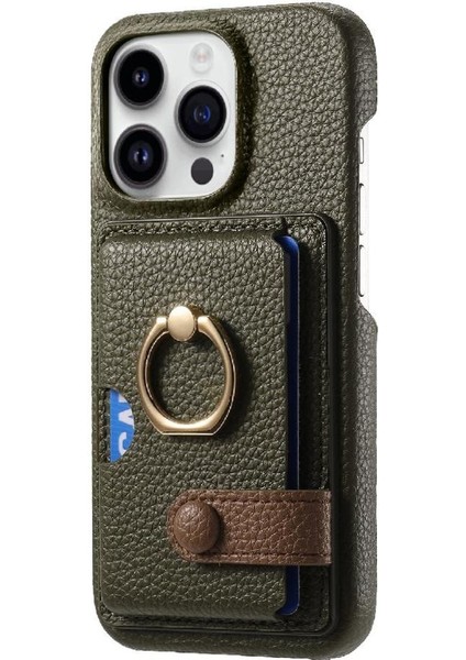 IPhone 16 Için Kılıf Pro Kart Yuvaları Premium Dokulu Deri Halka Standı (Yurt Dışından) fiyatları