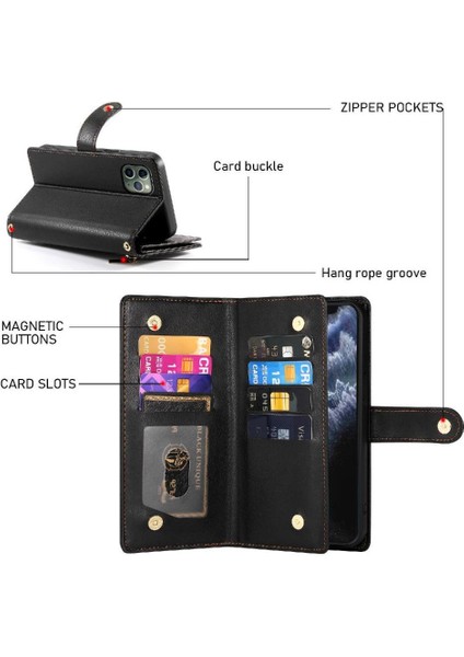 IPhone 11 Pro Için Flip Case Standı Cüzdan Iş Çok Fonksiyonlu Kayış (Yurt Dışından) fırsatları