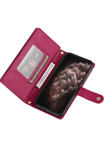 IPhone 11 Için Flip Case Pro Max Iş Crossbody Kayış Standı Cüzdan (Yurt Dışından)
