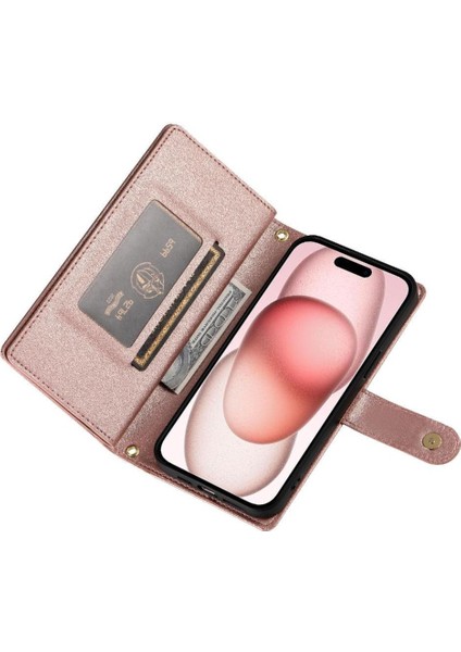 IPhone 15 Için Flip Case Çok Fonksiyonlu Iş Standı Crossbody Kayış (Yurt Dışından) fiyatları