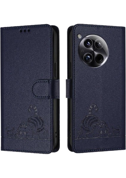 Oneplus 12 5g Kart Yuvası Tutucu Için Kılıf Kickstand Cüzdan Kapak Çevirin Kedi (Yurt Dışından)