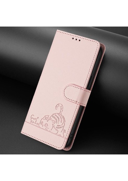 IPhone 12 Için Kılıf Pro Max Kart Yuvası Tutucu Kickstand Kedi Rfıd Cüzdan Flip (Yurt Dışından)
