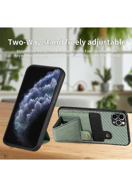 IPhone 11 Için Kılıf Pro Kart Sahibi Manyetik Tasarım Standı Fonksiyonu Braketi (Yurt Dışından) modelleri