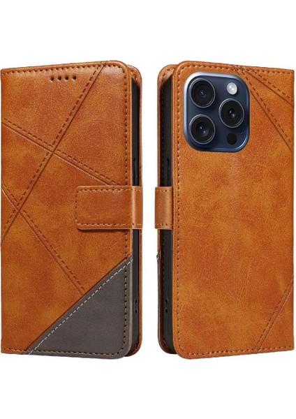 Elmas Dikiş Deri ile IPhone 15 Pro ve Kart Yuvası Için Flip Case (Yurt Dışından) fiyatları