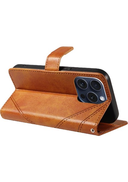 Elmas Dikiş Deri ile IPhone 15 Pro ve Kart Yuvası Için Flip Case (Yurt Dışından) indirimleri