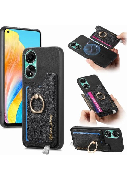 Oppo A78 4g Cüzdan Manyetik Halka Standı Tutucu Için Kılıf Magsafe Uyumlu (Yurt Dışından)