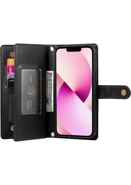 IPhone 13 Iş Cüzdan Standı Crossbody Askısı Için Flip Case (Yurt Dışından) indirimleri