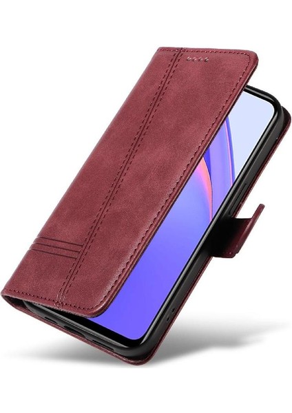 Xiaomi Redmi Not 9 4g Için Filp Durumda Preslenmiş Pu Deri Ayrılabilir Siyah (Yurt Dışından)