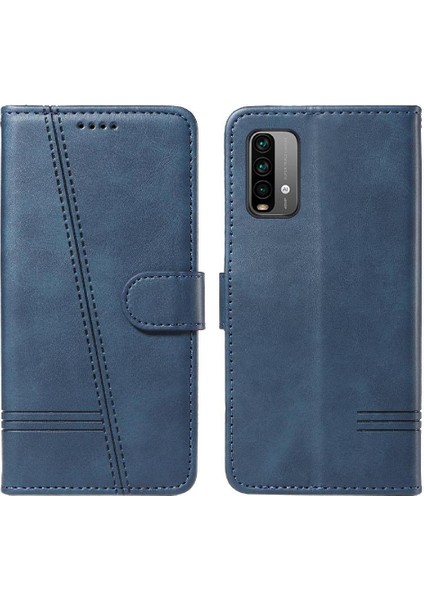 Xiaomi Redmi Not 9 4g Için Filp Durumda Preslenmiş Pu Deri Ayrılabilir Siyah (Yurt Dışından)