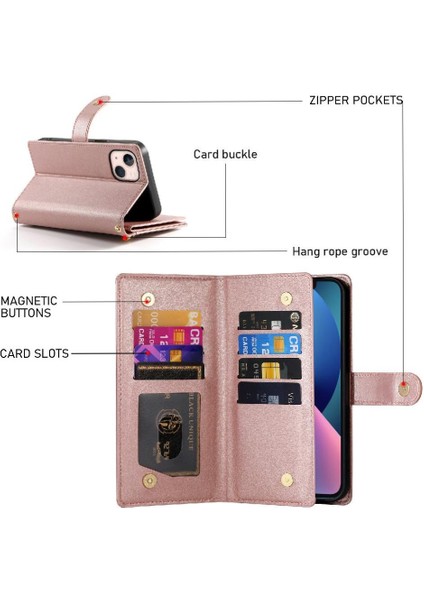 IPhone 13 Için Flip Case Mini Crossbody Kayış Iş Çok Fonksiyonlu (Yurt Dışından) indirimleri