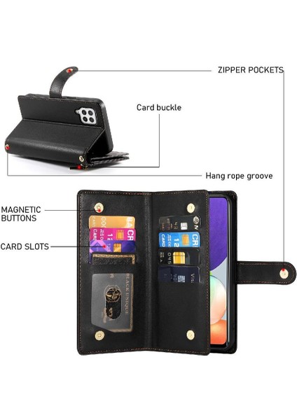 Samsung Galaxy A22 4g Iş Cüzdan Çok Fonksiyonlu Standı Için Flip Case (Yurt Dışından) fiyatları
