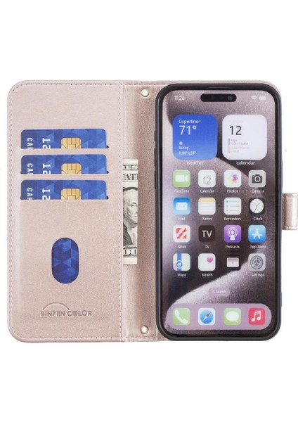 IPhone 16 Için Flip Case Pro Max Iş Basit Stil Pu Deri Cüzdan (Yurt Dışından)