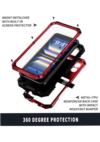 IPhone 16 Için Metal Kasa Withkickstand 360 Tam Vücut Koruyucu Kapak (Yurt Dışından) fırsatları