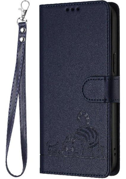 IPhone 13 Için Kılıf Mini Kedi Rfıd Kart Yuvası Tutucu Kickstand Cüzdan Flip (Yurt Dışından)