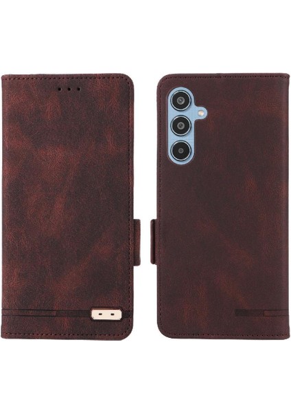 Toka ile Samsung Galaxy M35 Manyetik Cüzdan Kart Tutucu Için Flip Case (Yurt Dışından)