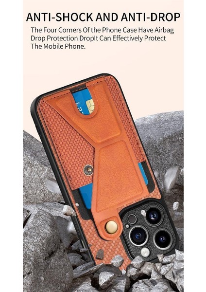 IPhone 13 Için Kılıf Pro Max Manyetik Tasarım Standı Fonksiyonu Kart Sahibi (Yurt Dışından)