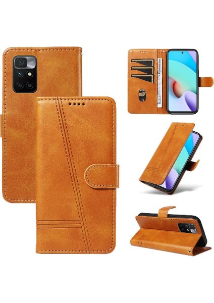 Xiaomi Redmi 10 Başbakan Cüzdan Telefon Kılıfı Için Filp Durumda Preslenmiş Pu Deri (Yurt Dışından) fiyatları