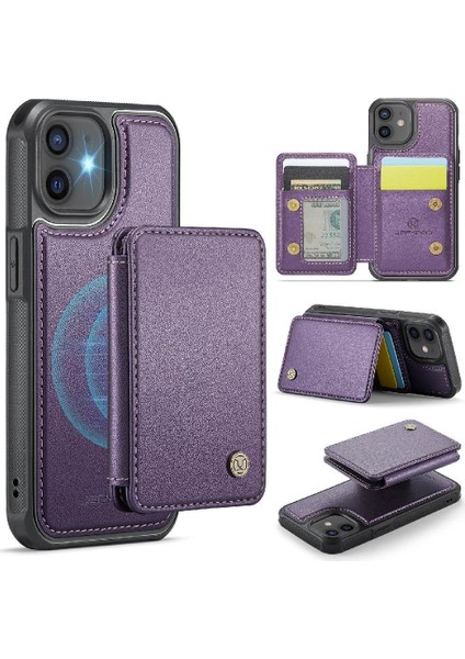 IPhone 12 Için Kılıf Pro Standı Fonksiyonu Manyetik Rfıd Engelleme Ayrılabilir (Yurt Dışından)