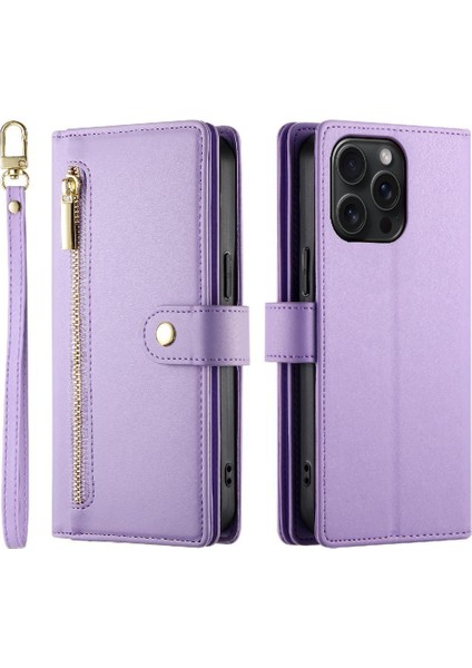 IPhone 15 Için Flip Case Pro Max Crossbody Kayış Standı Çok Fonksiyonlu (Yurt Dışından)