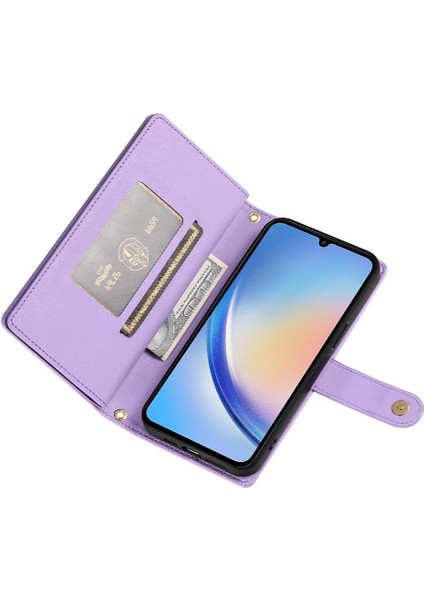 Samsung Galaxy A34 5g Için Flip Case Standı Iş Çok Fonksiyonlu Cüzdan (Yurt Dışından) modelleri