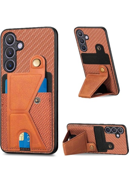 Samsung Galaxy S24 Artı Cardholder Standı Fonksiyonu Için Kılıf Braketi Tasarım (Yurt Dışından)