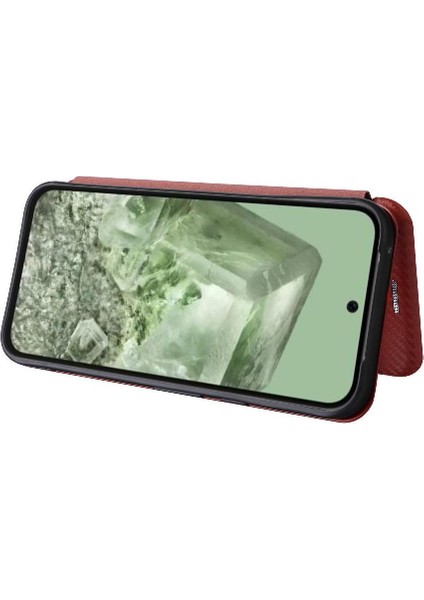 Kart Sahibi ile Google Piksel 8A Manyetik Karbon Fiber Için Flip Case (Yurt Dışından) fiyatları