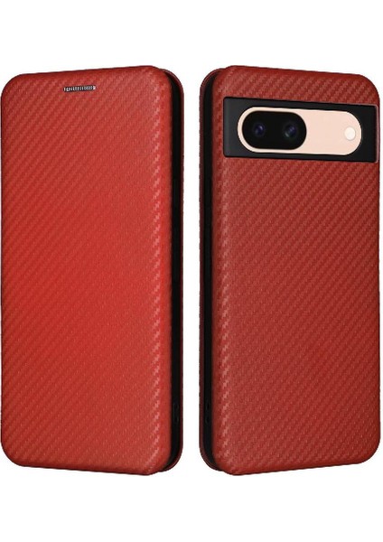 Kart Sahibi ile Google Piksel 8A Manyetik Karbon Fiber Için Flip Case (Yurt Dışından) fırsatları