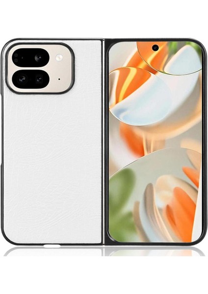 Google Piksel 9 Pro Fold Klasik Timsah Moda Için Şık Klasik Kılıf (Yurt Dışından)